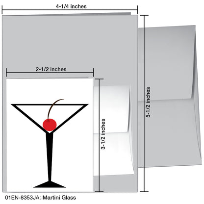 Martini Glass, Greeting Card (8353JA)