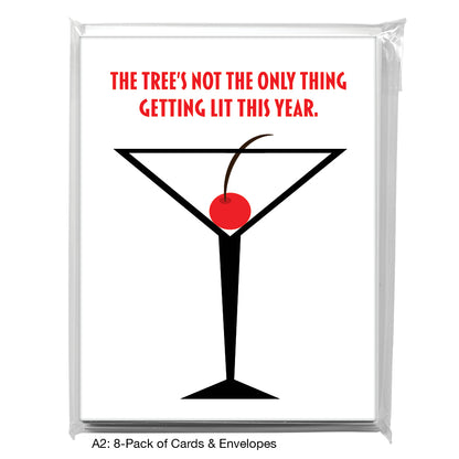 Martini Glass, Greeting Card (8353JB)