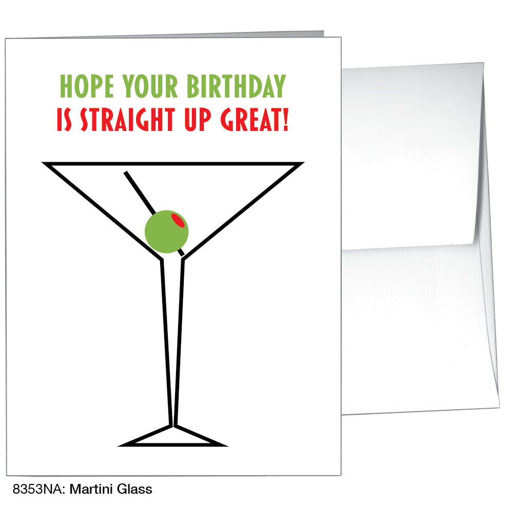 Martini Glass, Greeting Card (8353NA)