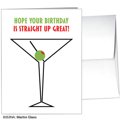 Martini Glass, Greeting Card (8353NA)