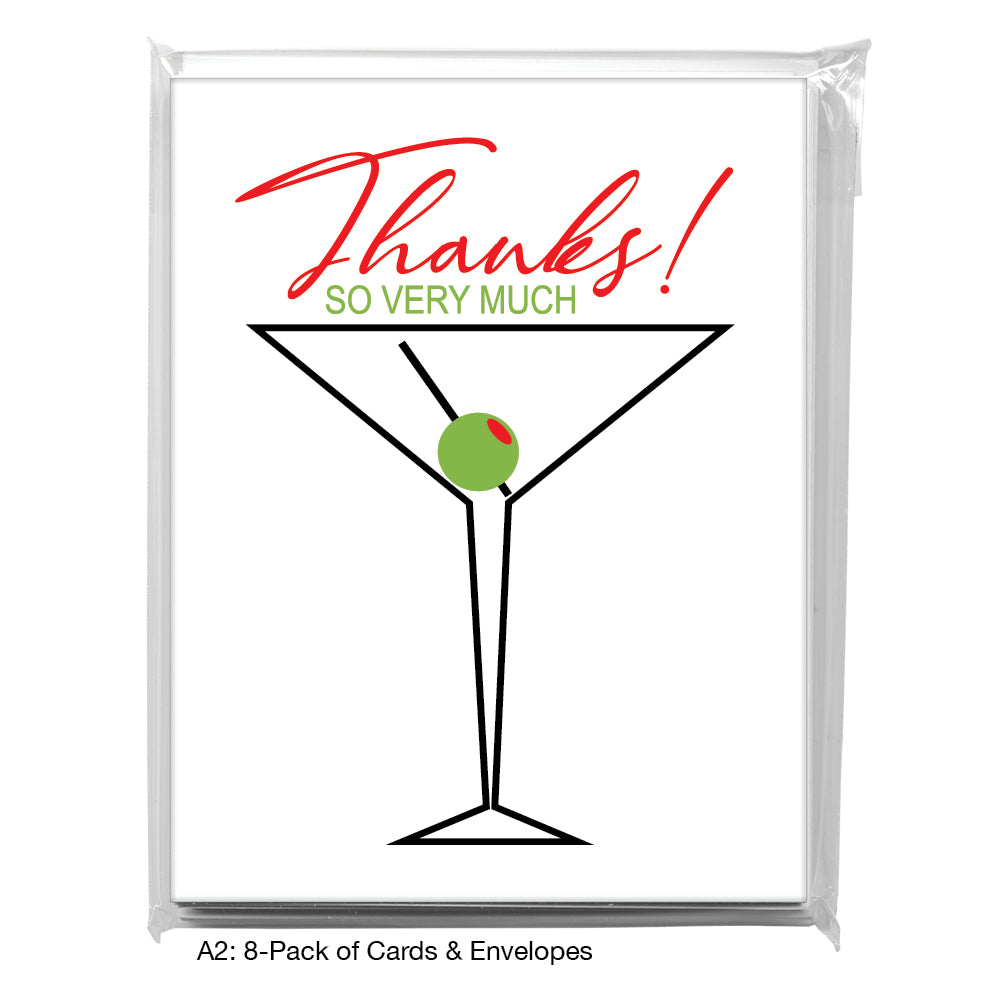 Martini Glass, Greeting Card (8353Q)