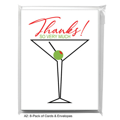 Martini Glass, Greeting Card (8353Q)