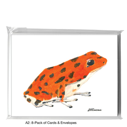 Red Orange Frog, Greeting Card (8354)