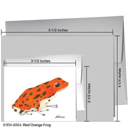 Red Orange Frog, Greeting Card (8354)