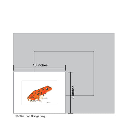 Red Orange Frog, Print (#8354)