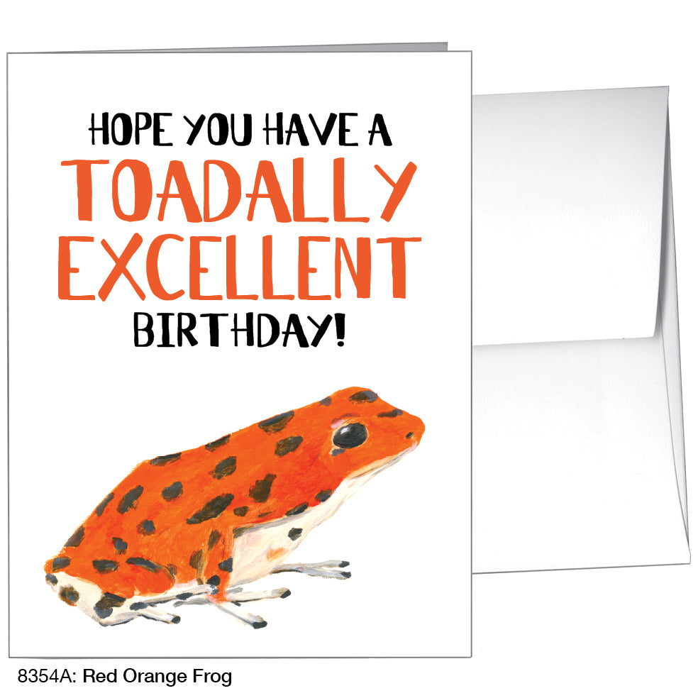 Red Orange Frog, Greeting Card (8354A)