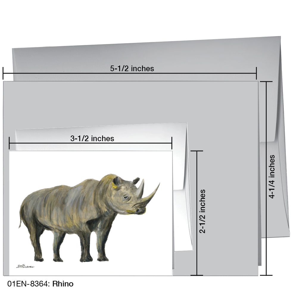 Rhino, Greeting Card (8364)