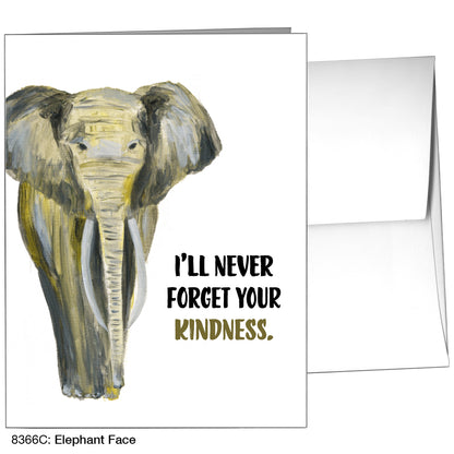 Elephant Face, Greeting Card (8366C)