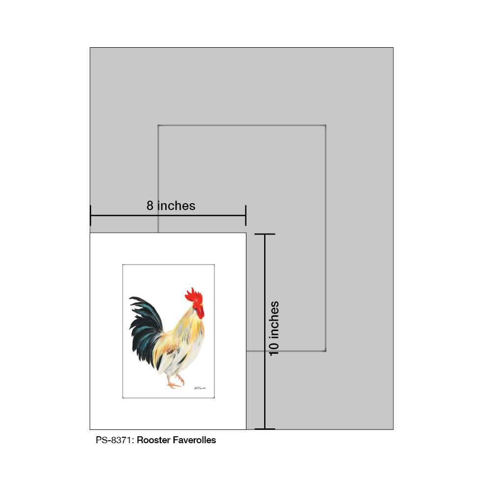 Rooster Faverolles, Print (#8371)