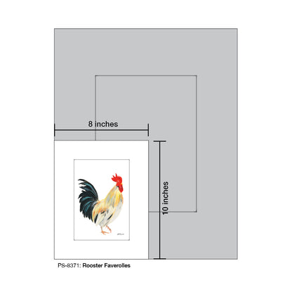 Rooster Faverolles, Print (#8371)