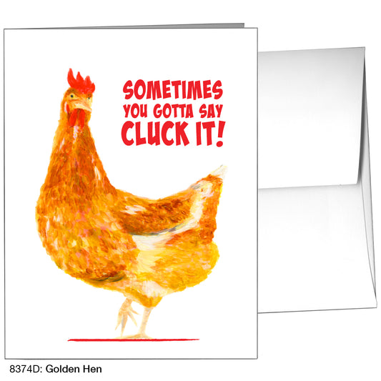 Golden Hen, Greeting Card (8374D)