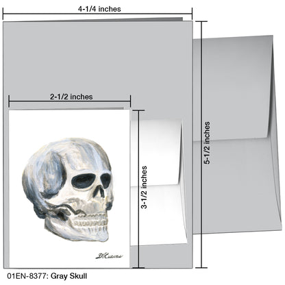 Gray Skull, Greeting Card (8377)