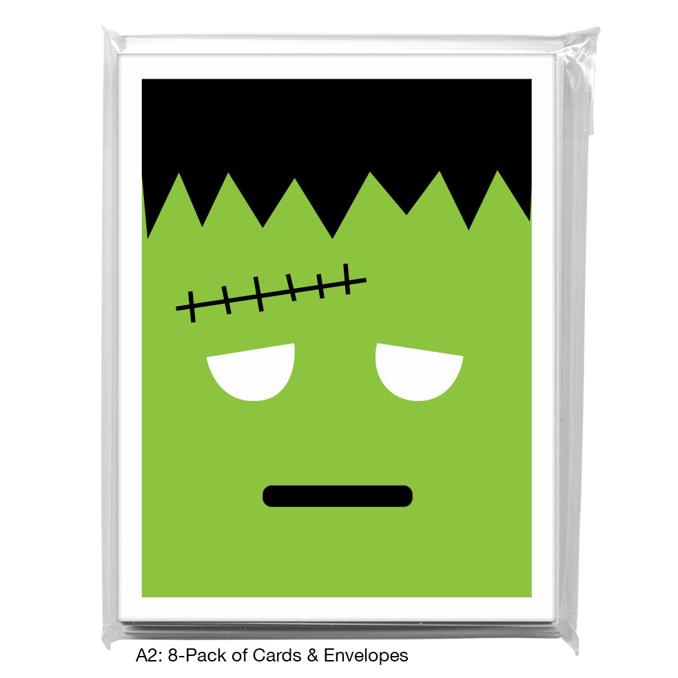 Green Face, Greeting Card (8379)