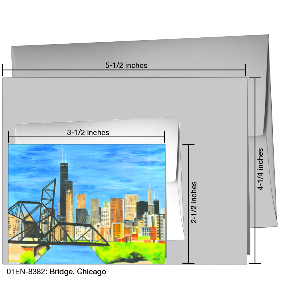 Bridge, Chicago, Greeting Card (8382)