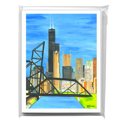 Bridge, Chicago, Greeting Card (8382B)