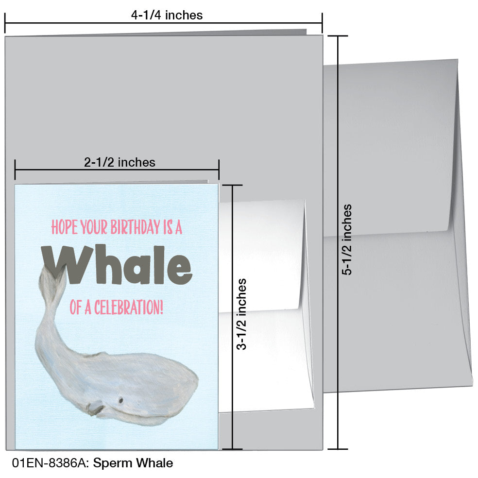 Sperm Whale, Greeting Card (8386A)