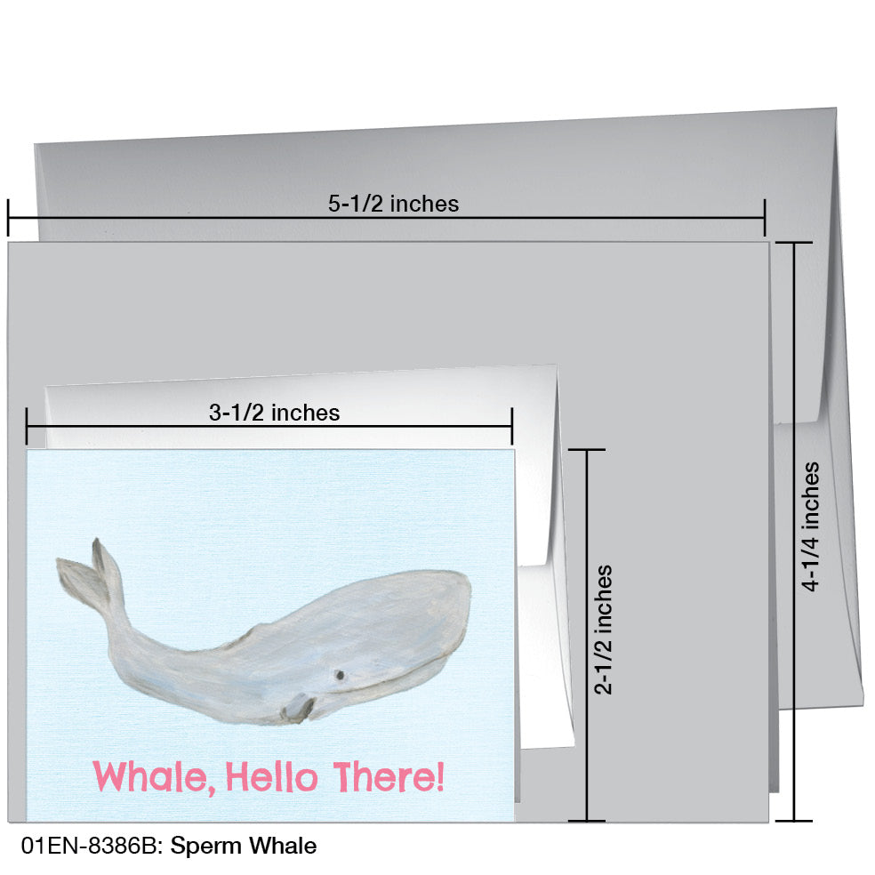 Sperm Whale, Greeting Card (8386B)