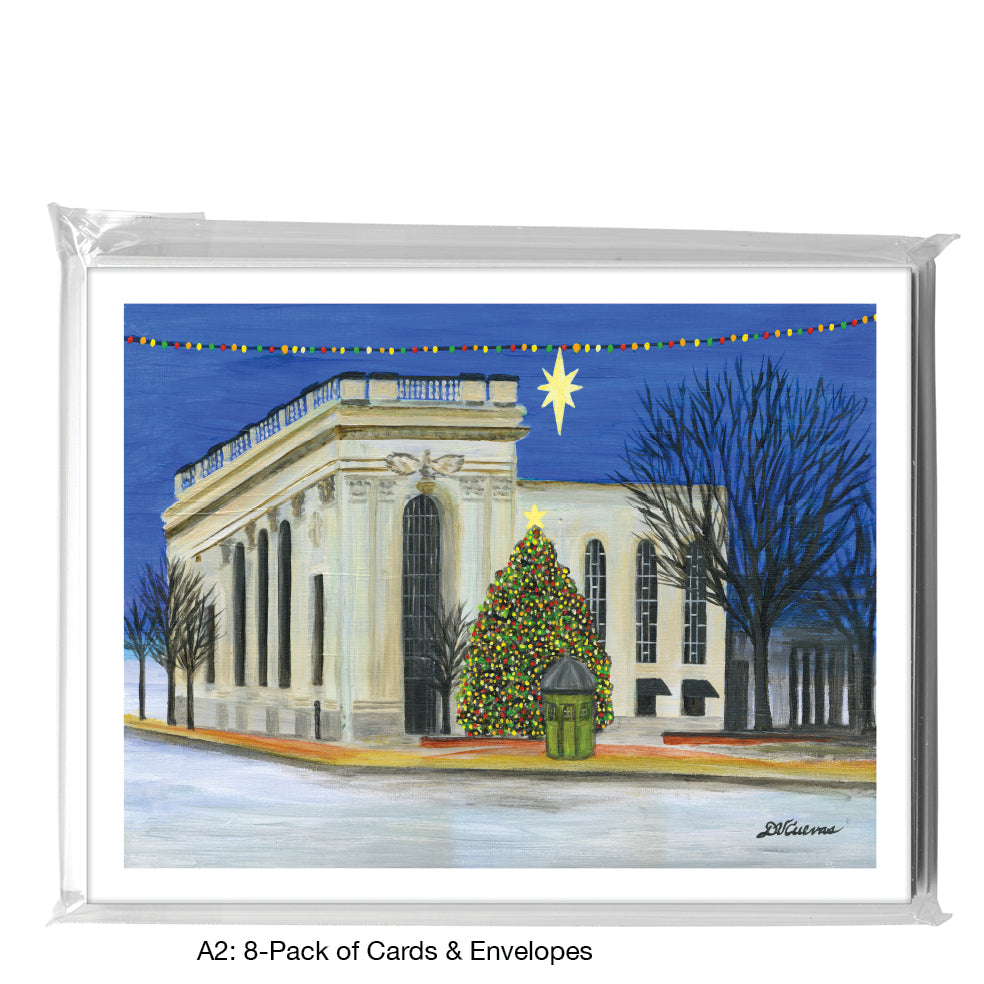 Main Square Holiday, York PA, Greeting Card (8389)