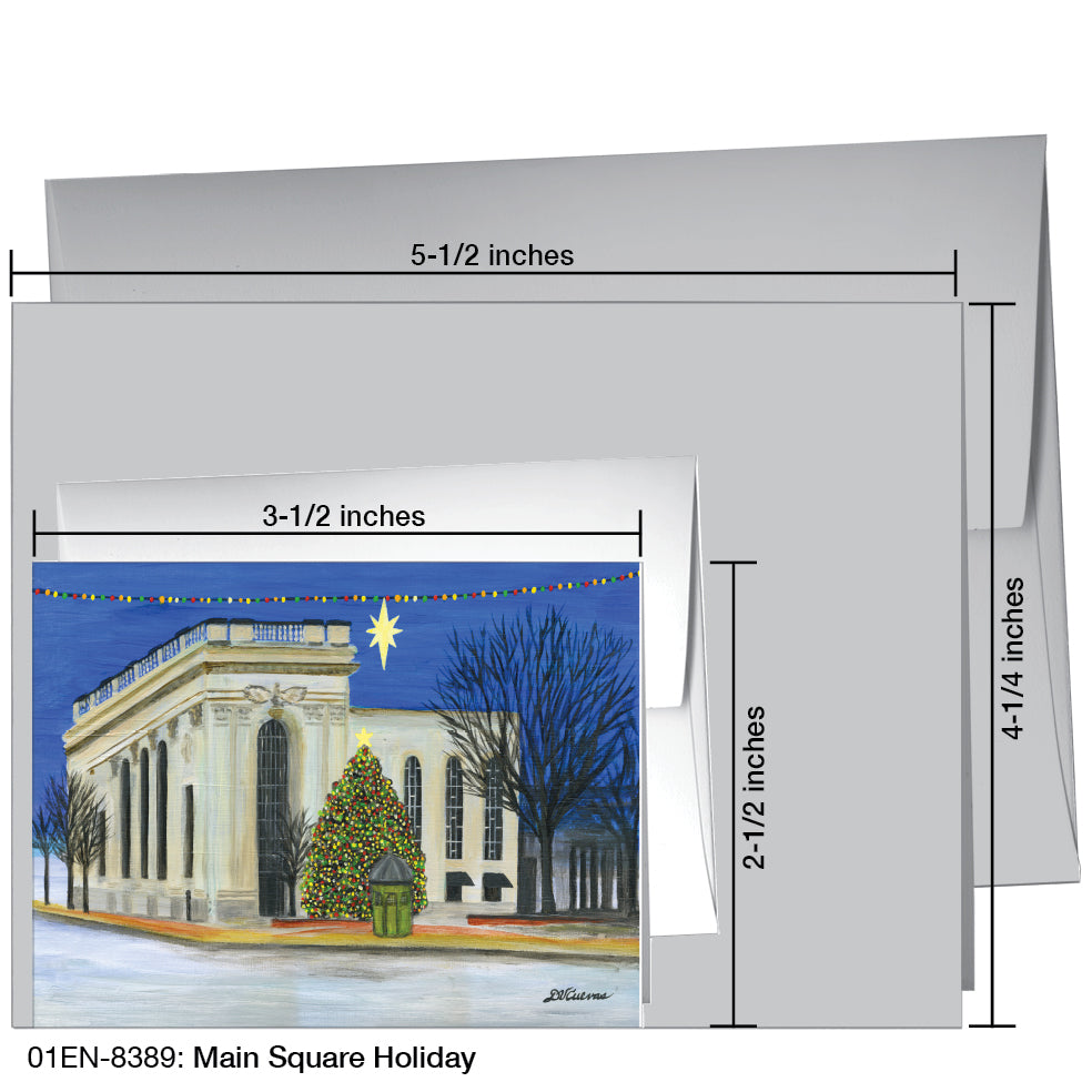 Main Square Holiday, York PA, Greeting Card (8389)