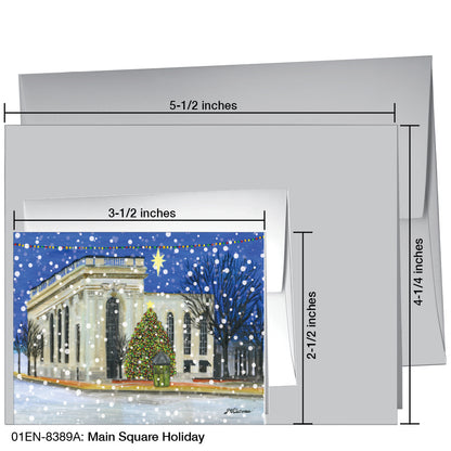 Main Square Holiday, York PA, Greeting Card (8389A)