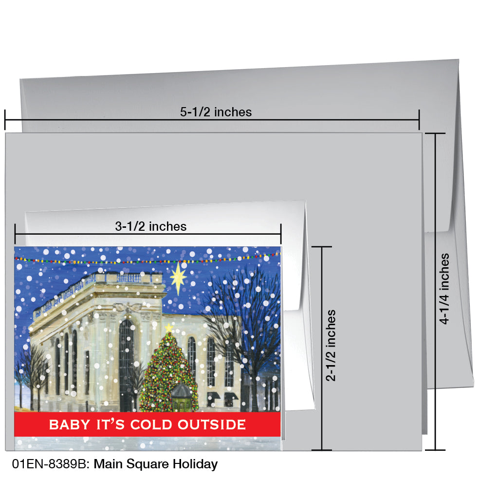 Main Square Holiday, York PA, Greeting Card (8389B)