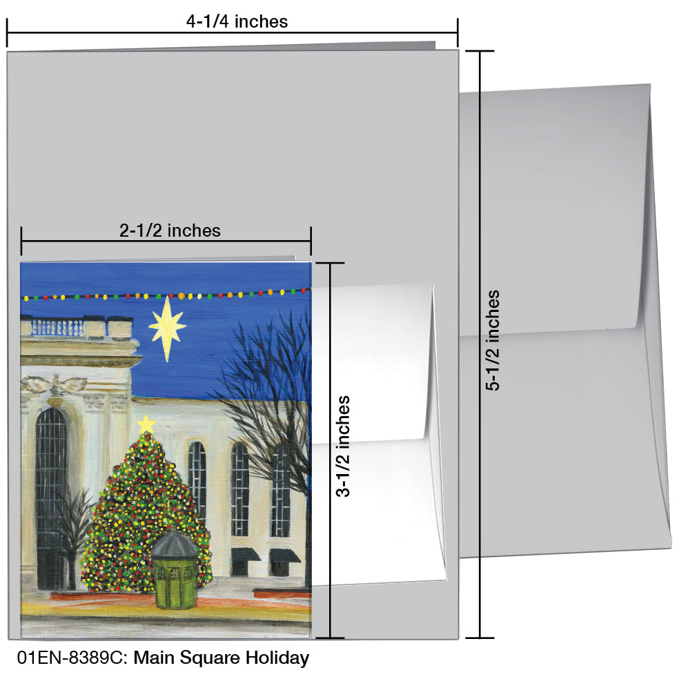 Main Square Holiday, York PA, Greeting Card (8389C)