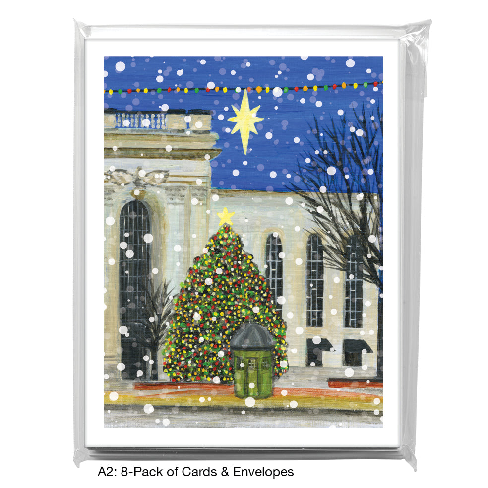 Main Square Holiday, York PA, Greeting Card (8389D)