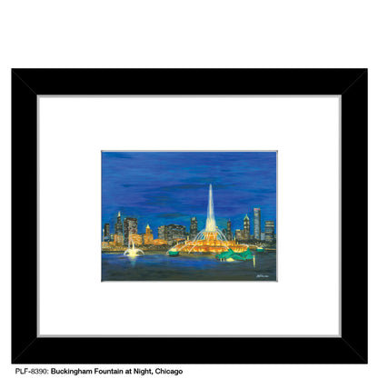 Buckingham Fountain at Night, Chicago, Print (#8390)