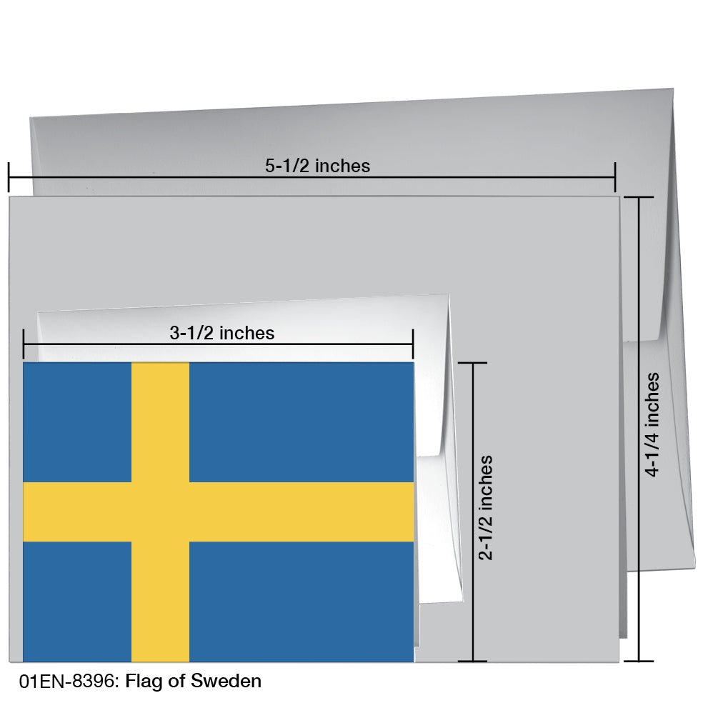 Flag Of Sweden, Greeting Card (8396)