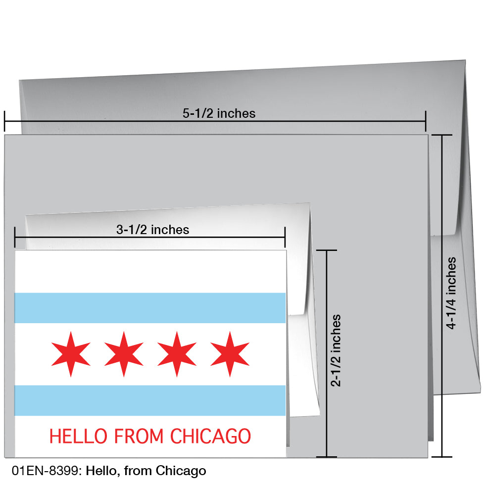 Hello, From Chicago, Greeting Card (8399)