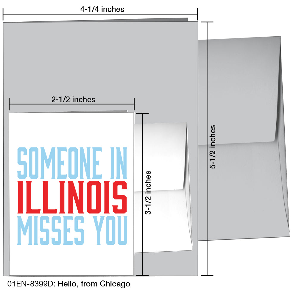 Hello, From Chicago, Greeting Card (8399D)