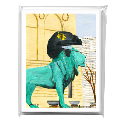 Blackhawks Lion, Chicago, Greeting Card (8401)