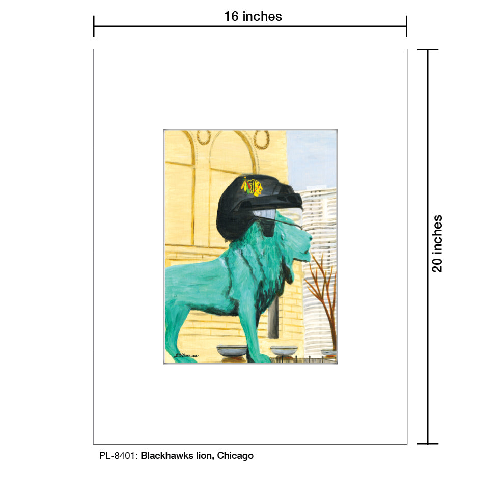 Blackhawks Lion, Chicago, Print (#8401)