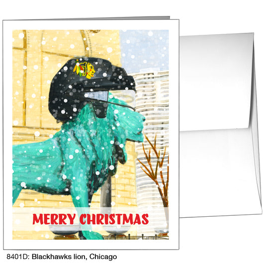 Blackhawks Lion, Chicago, Greeting Card (8401D)