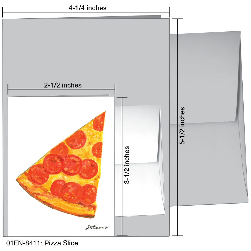 Pizza Slice, Greeting Card (8411)