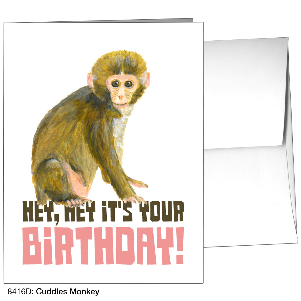 Cuddles Monkey, Greeting Card (8416D)