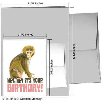 Cuddles Monkey, Greeting Card (8416D)