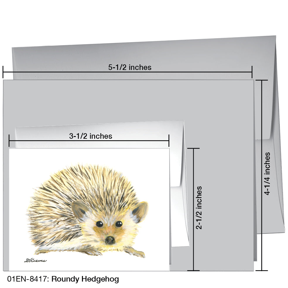 Roundy Hedgehog, Greeting Card (8417)