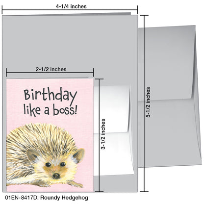 Roundy Hedgehog, Greeting Card (8417D)