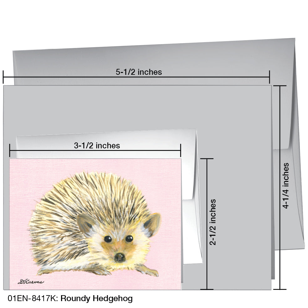 Roundy Hedgehog, Greeting Card (8417K)