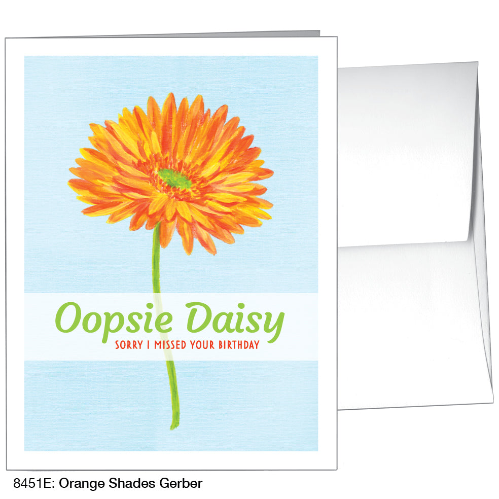 Orange Shades Gerber, Greeting Card (8451E)