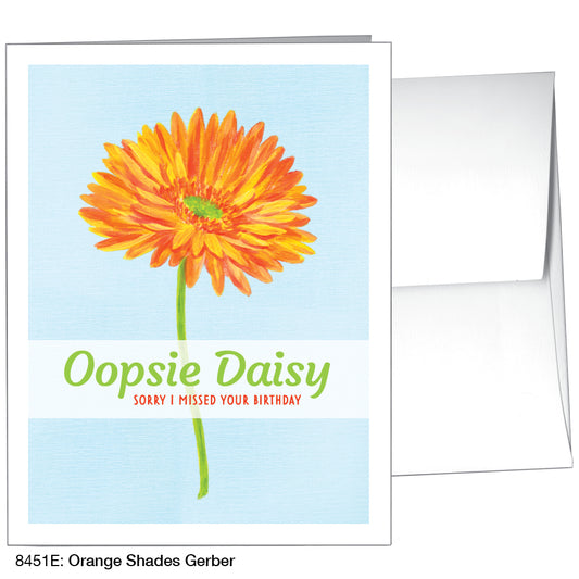 Orange Shades Gerber, Greeting Card (8451E)