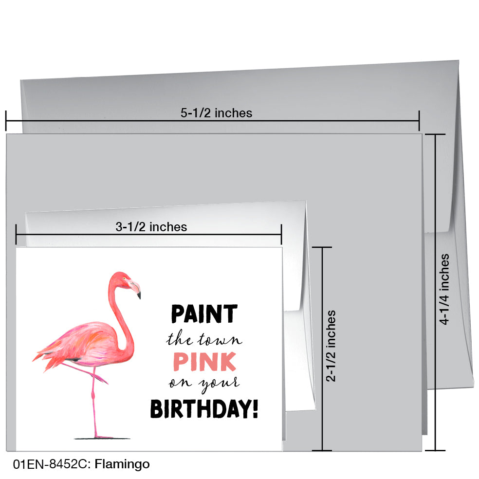 Flamingo, Greeting Card (8452C)