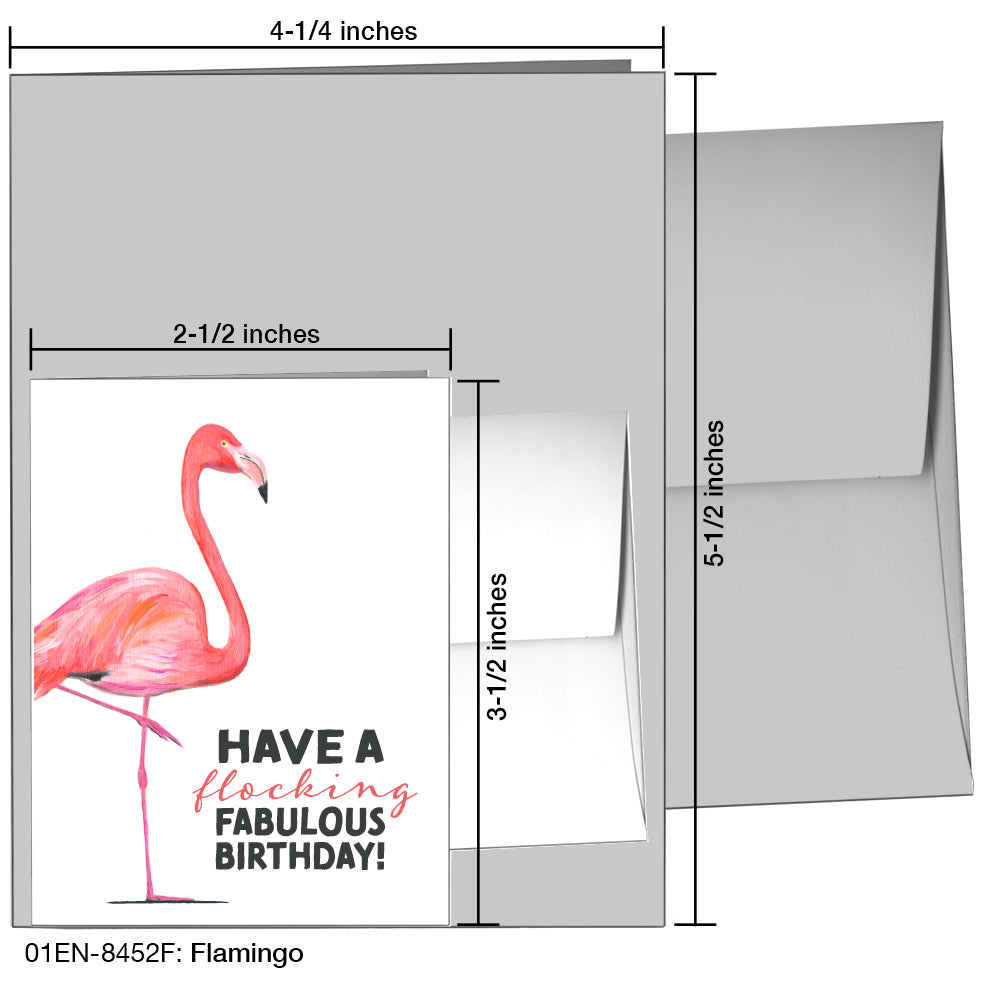 Flamingo, Greeting Card (8452F)