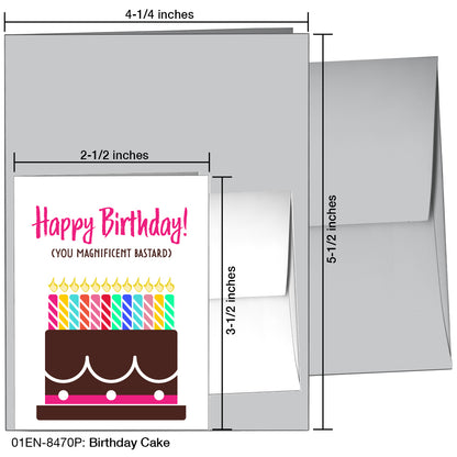 Birthday Cake, Greeting Card (8470P)