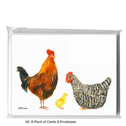 Family Of Three, Greeting Card (8487)