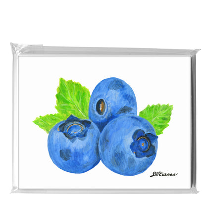 Blueberries, Greeting Card (8492)