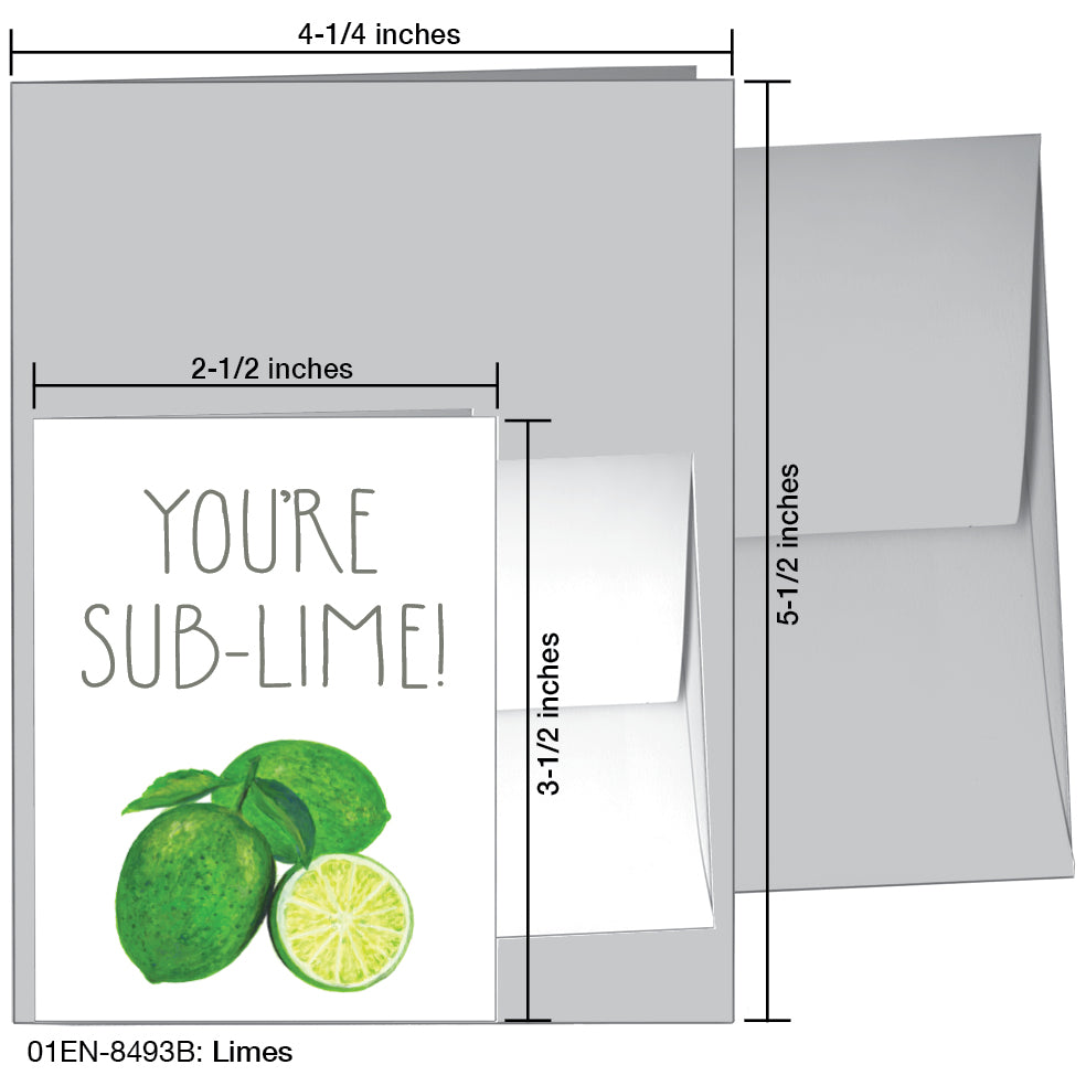 Limes, Greeting Card (8493B)