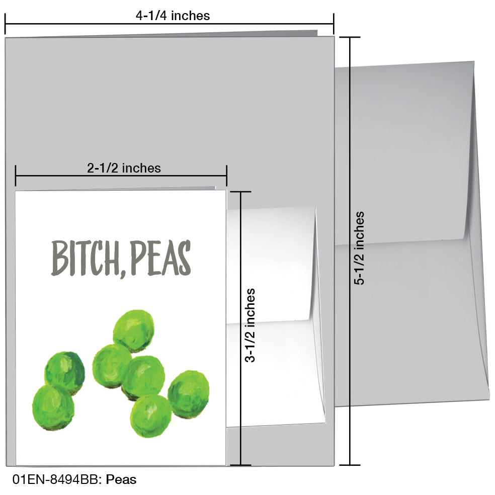 Peas, Greeting Card (8494BB)