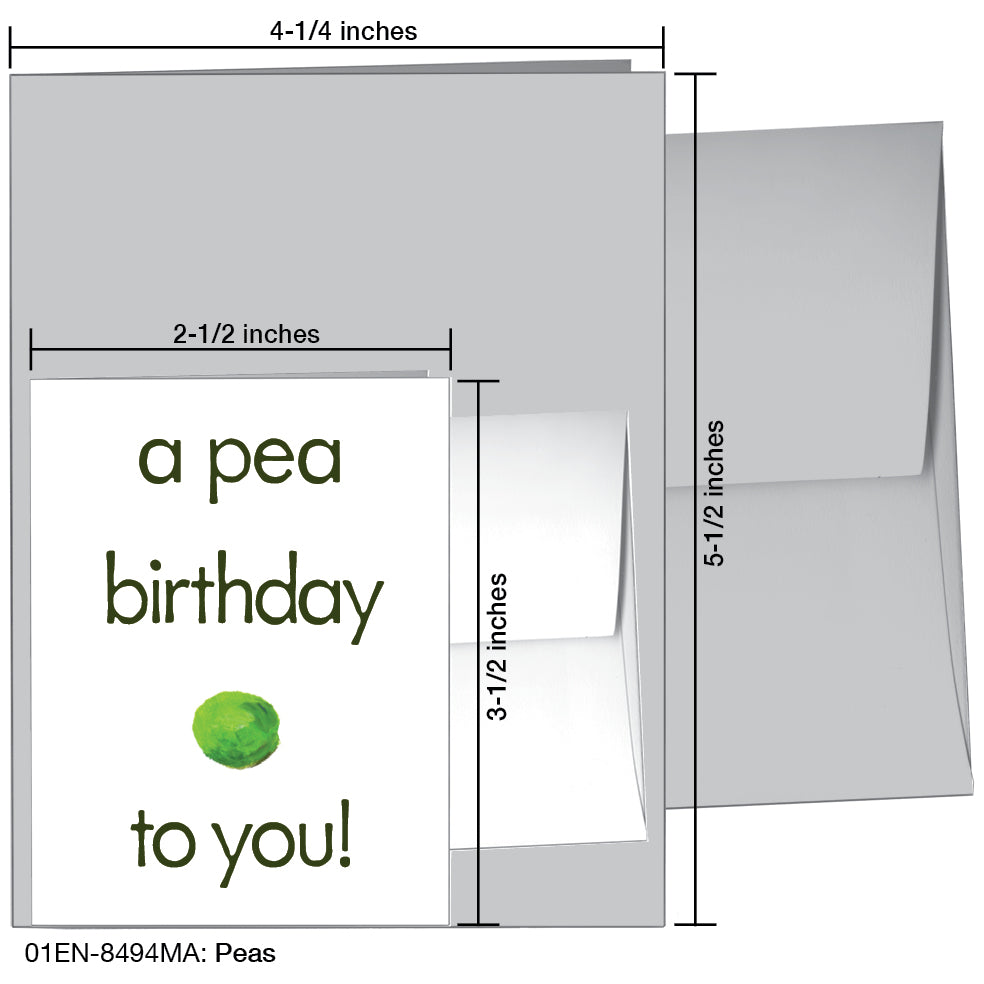 Peas, Greeting Card (8494M)